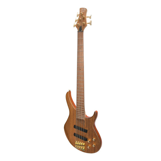 J&D Luthiers 21 Series Electric Bass Guitar | 5-String | Natural Satin