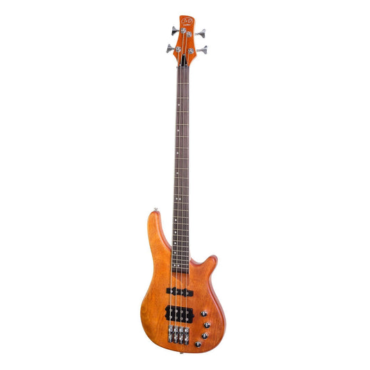 J&D Luthiers T-Style Electric Bass Guitar | 4-String | Natural Satin