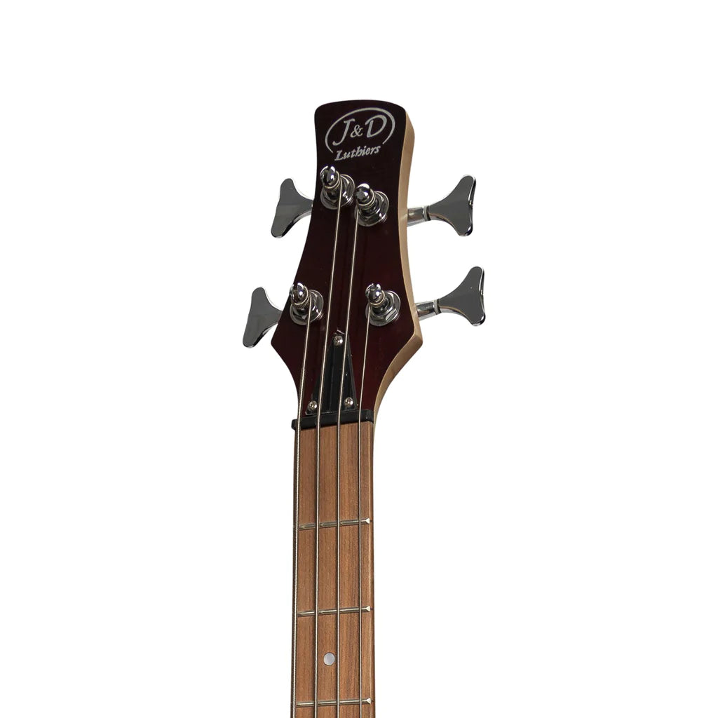 J&D Luthiers T-Style Electric Bass Guitar | 4-String | Satin Brown Stain