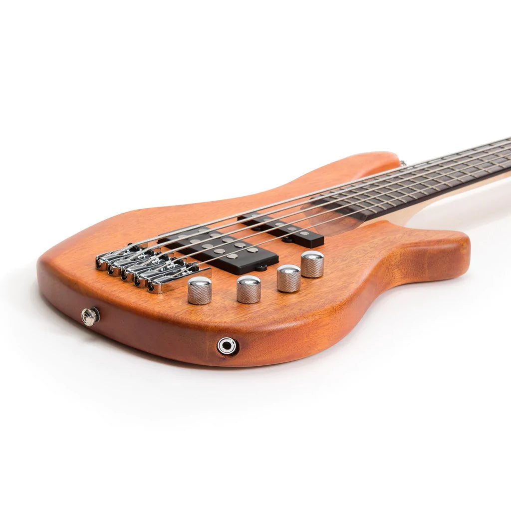 J&D Luthiers T-Style Electric Bass Guitar | 5-String | Natural Satin