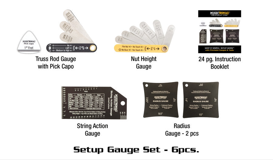 Music Nomad MN604 Precision Setup Gauge Set - 6 pc.