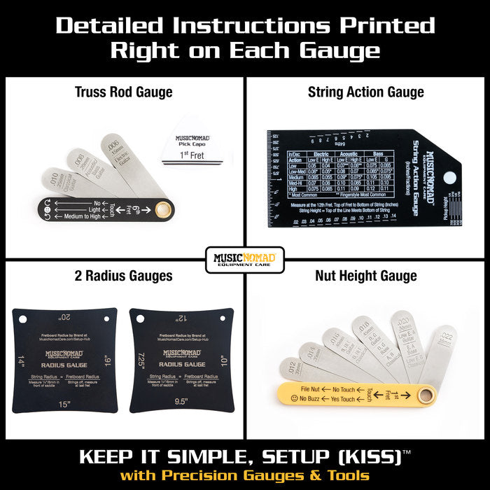 Music Nomad MN604 Precision Setup Gauge Set - 6 pc.