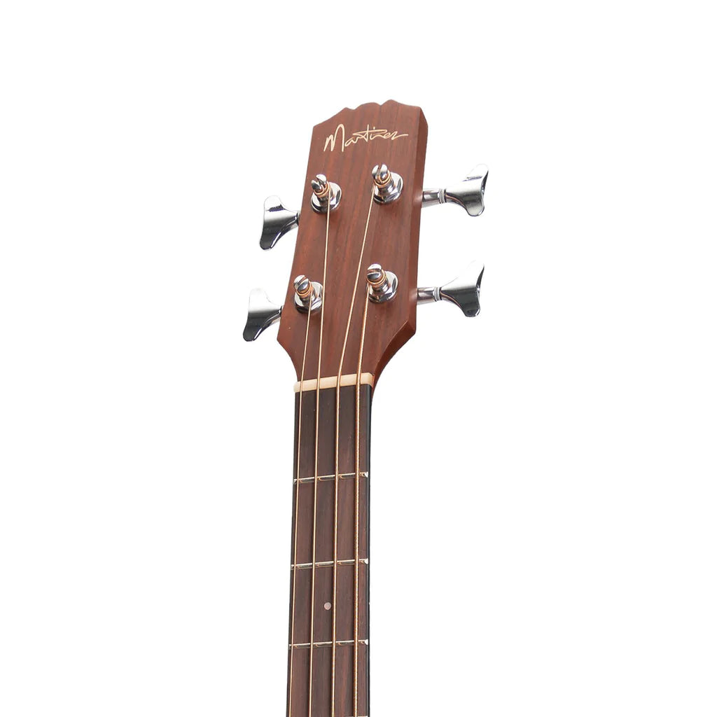 Martinez Natural Series Acoustic Bass Guitar | 4-String | Open Pore | Cutaway | Left Handed