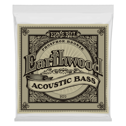 Ernie Ball P02070 Earthwood Phosphor Bronze Acoustic Bass Strings 45-95 Gauge