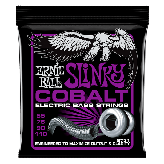 Ernie Ball P02731 Power Slinky Cobalt Electric Bass Strings 55-110 Gauge