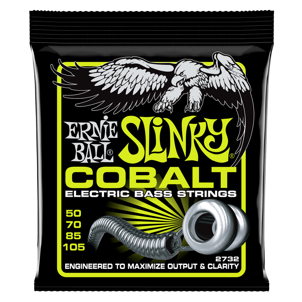 Ernie Ball P02732 Regular Slinky Cobalt Electric Bass Strings 50-105 Gauge