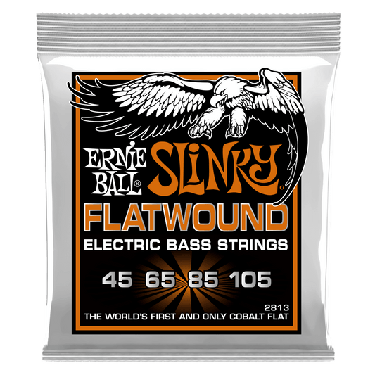 Ernie Ball P02813 Hyper Slinky Flatwound Electric Bass Strings 45-105 Gauge