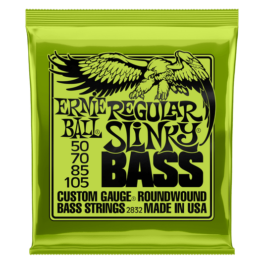 Ernie Ball P02832 Regular Slinky Nickel Wound Electric Bass Strings 50-105 Gauge