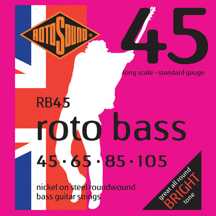 Rotosound RB45 Roto Bass Standard Gauge Bass Guitar String Set | 45-105