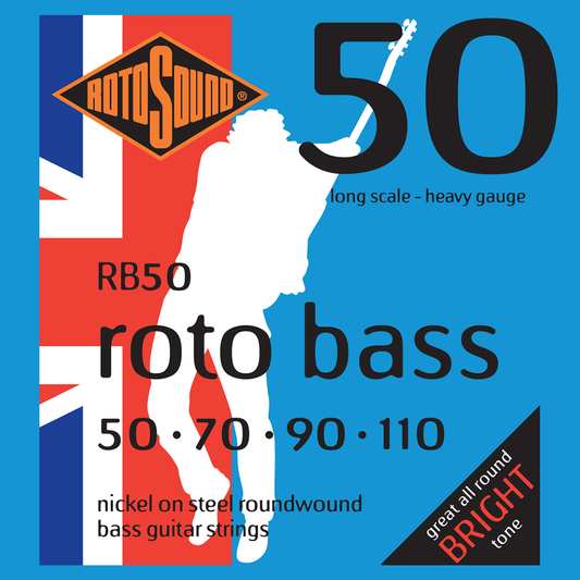 Rotosound RB50 Roto Bass Heavy Gauge Bass Guitar String Set | 50-110