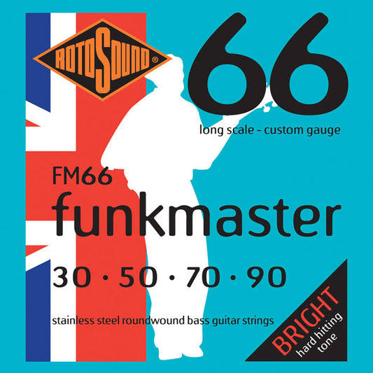 Rotosound FM66 Funkmaster Custom Gauge Bass String Set | 30-90