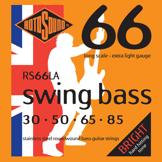 Rotosound RS66LA Swing Bass 66 Extra Light Gauge Bass String Set | 30-85