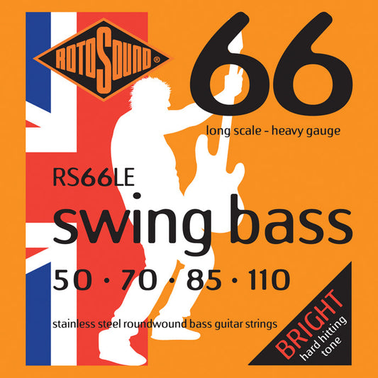 Rotosound RS66LE Swing Bass 66 Heavy Gauge Bass String Set | 50-110