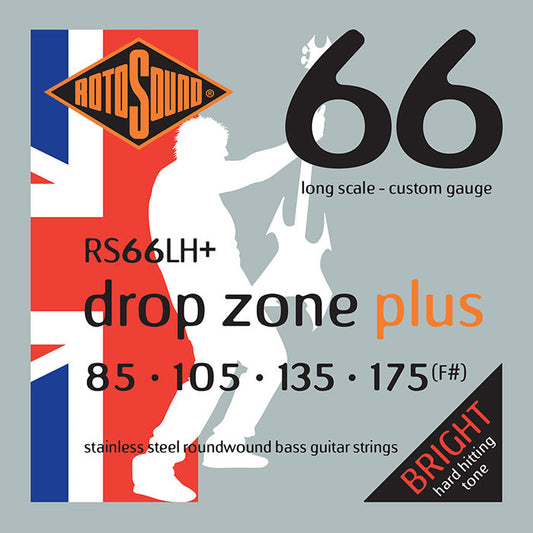 Rotosound RS66LH+ Swing Bass 66 Drop Zone Bass String Set | 85-175