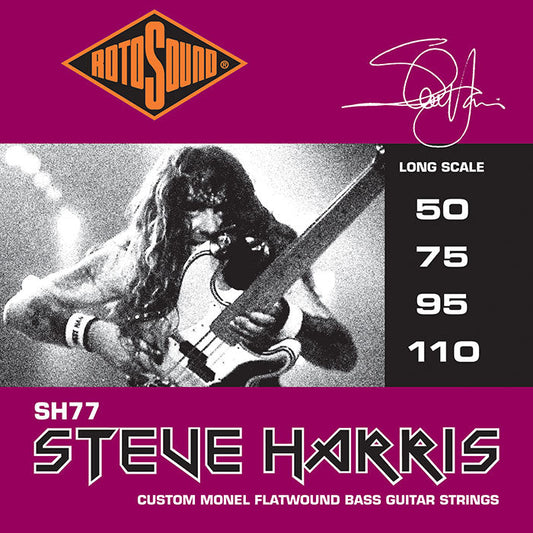 Rotosound SH77 Steve Harris Signature Monel Flatwound Bass String Set | 50-110