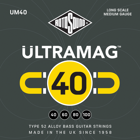 Rotosound RUM40 Ultramag Type 52 Alloy Bass Guitar String Set | 40-100