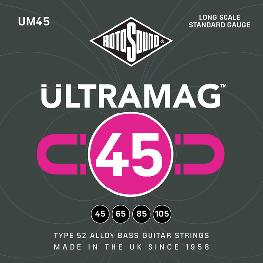 Rotosound RUM45 Ultramag Type 52 Alloy Bass Guitar String Set | 45-105