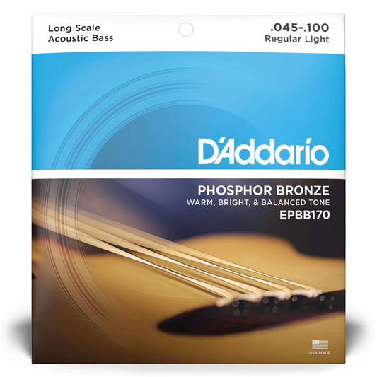 D'Addario EPBB170 | Phosphor Bronze Acoustic Bass Strings 45-100 Gauge
