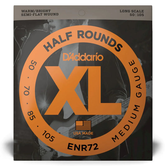 D'Addario ENR72 | XL Half Rounds Bass Strings 50-105 Gauge | Medium