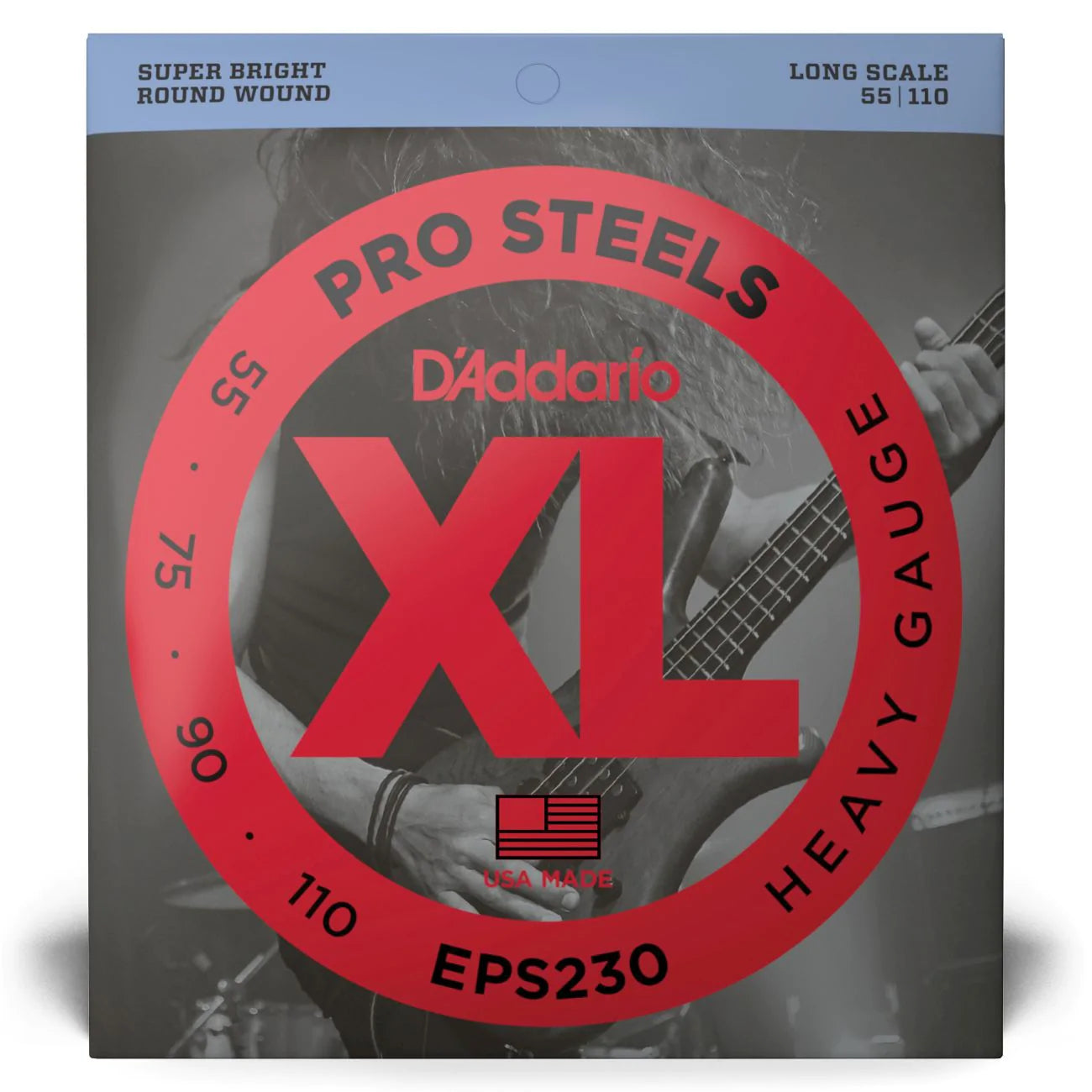 D'Addario EPS230 | XL ProSteels Bass Strings 55-110 Gauge | Heavy