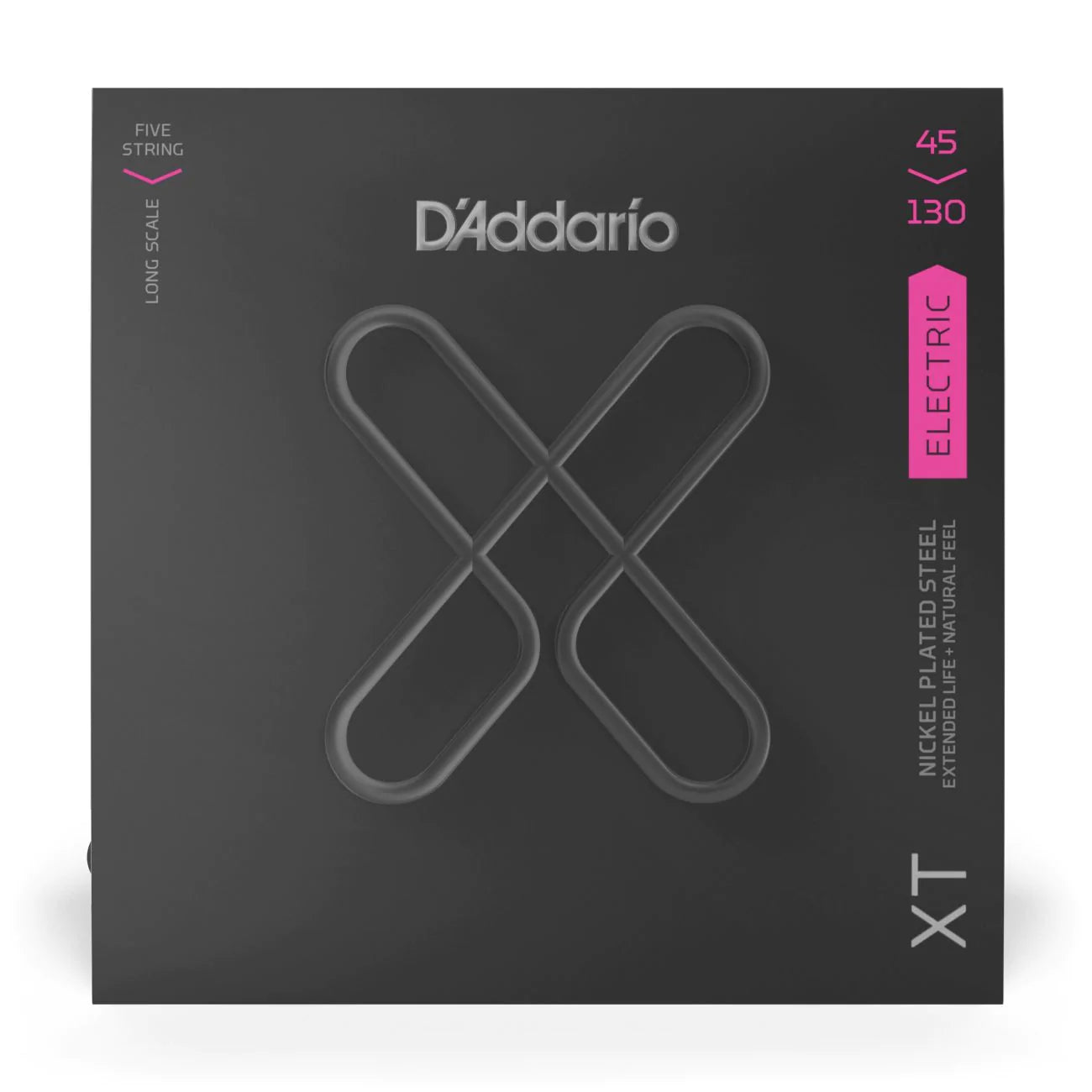 D'Addario XTB45130 | XT Nickel Plated Bass Strings 45-130 Gauge | Regular Light | 5-String