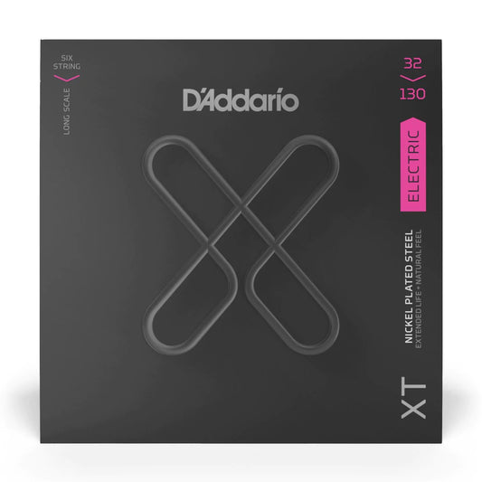 D'Addario XTB32130 | XT Nickel Plated Bass Strings 32-130 Gauge | Regular Light | 6-String