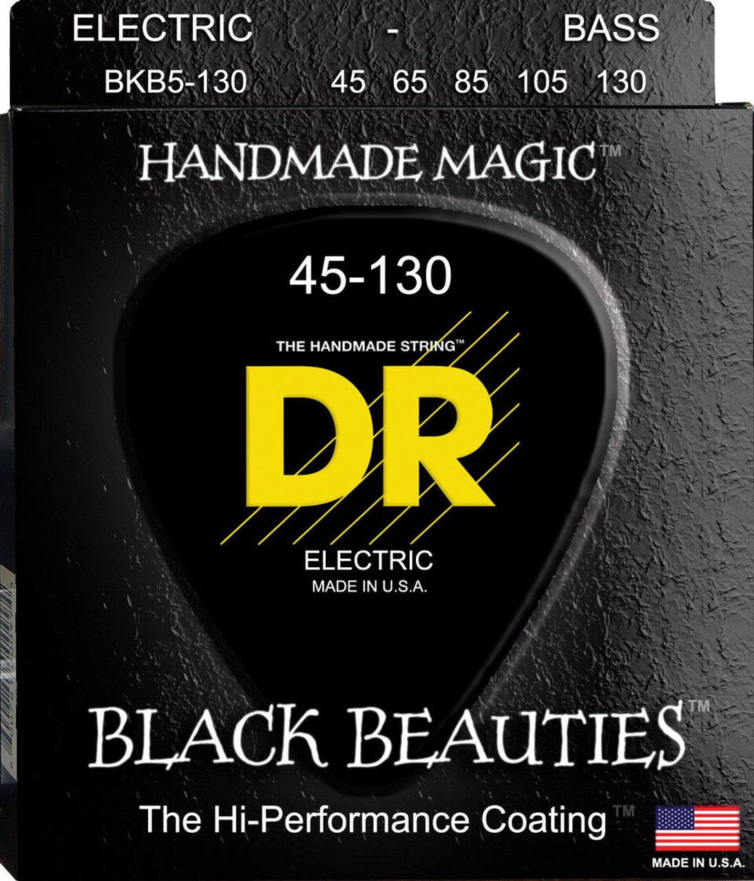 DR Black Beauties Bass Strings 45-130 Gauge | Medium/Heavy | 5-String