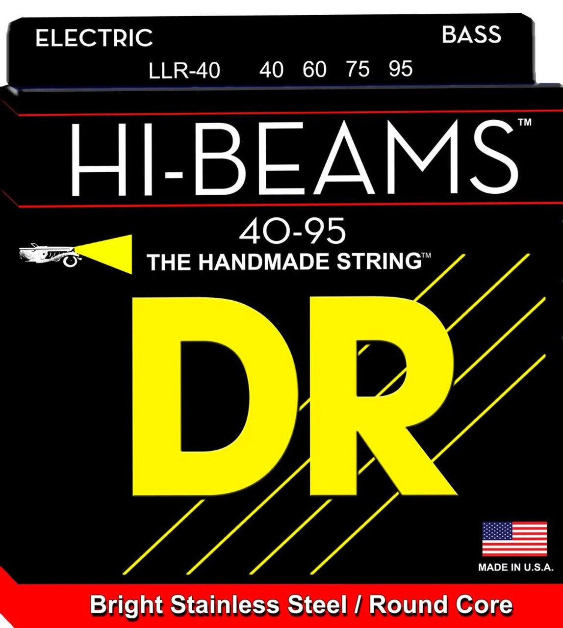 DR Hi-Beams Bright Stainless Steel Bass Strings 40-95 Gauge | Extra Light