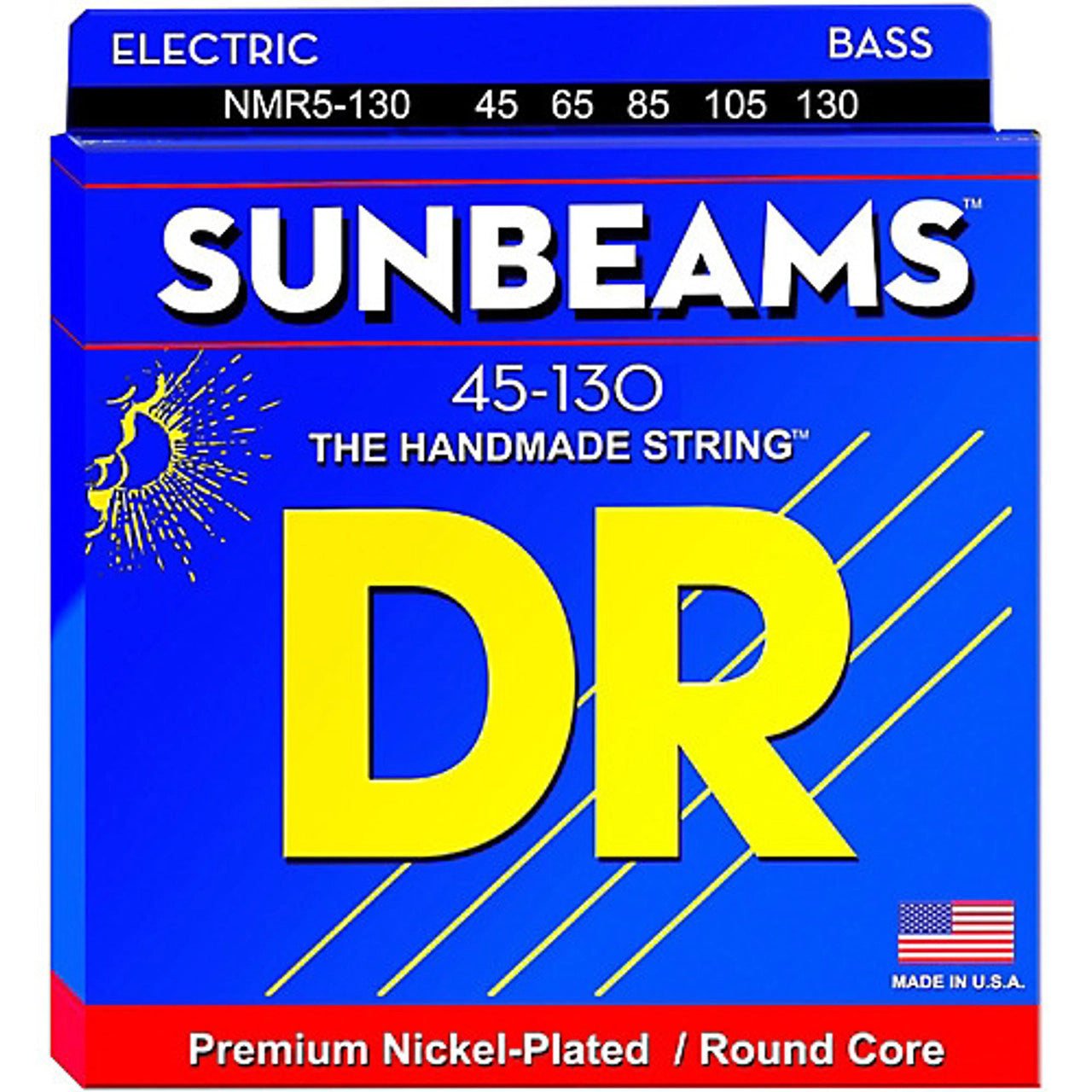 DR Sunbeams Premium Nickel-Plated Bass Strings 45-130 Gauge | Medium | 5-String