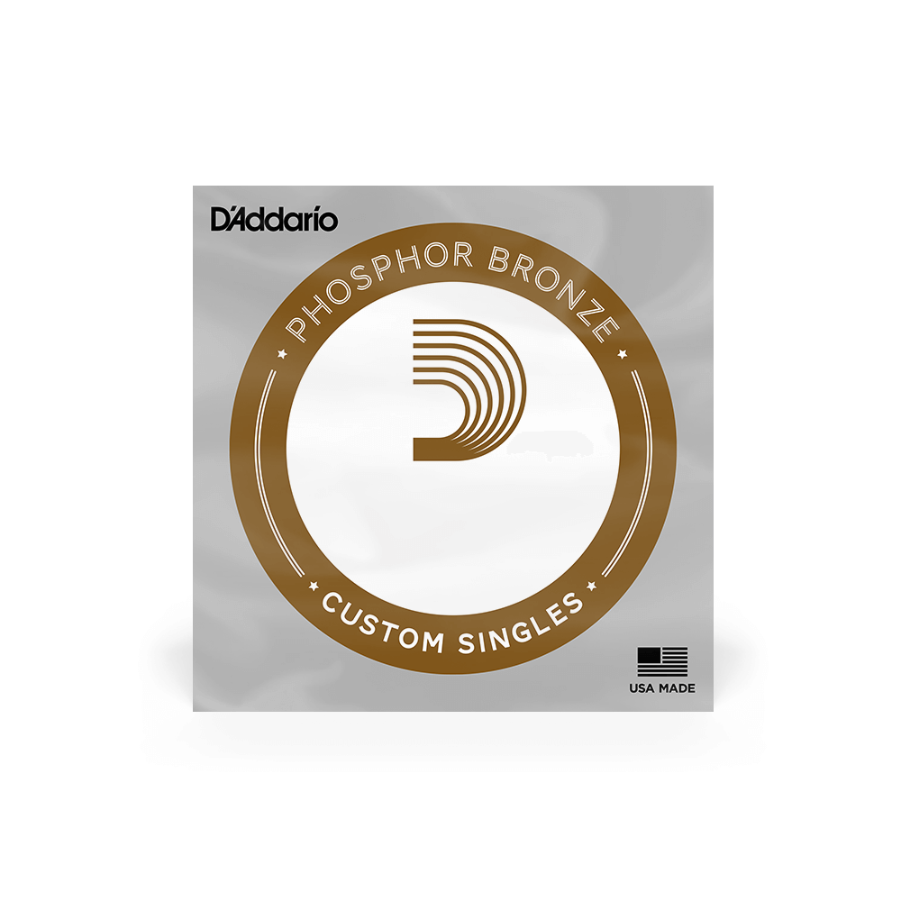 D'Addario PBB130 Phosphor Bronze Acoustic Bass Single Strings Long Scale, .130