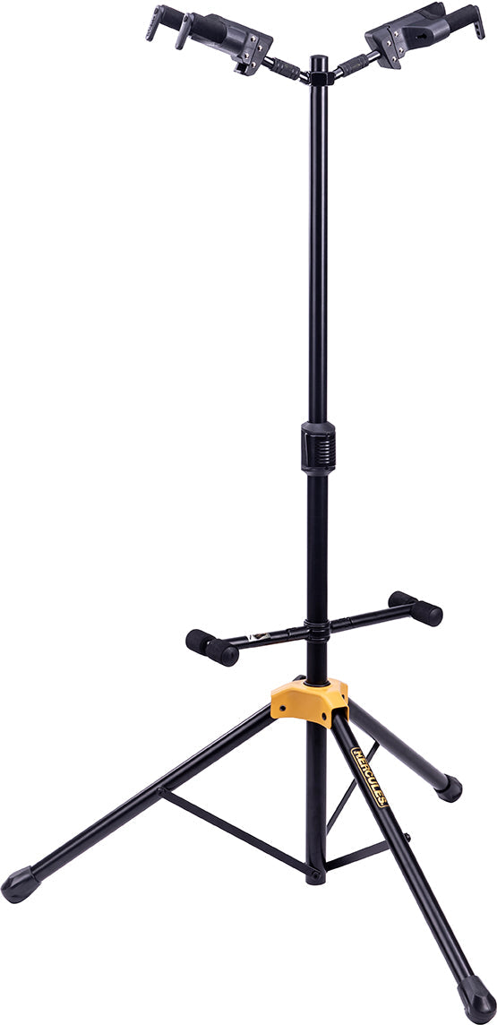 Hercules GS422B PLUS Auto Grip System Double Guitar Stand, w/Foldable Back Rest